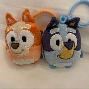 Bluey Mini Plush  4.75" Plush Clip-On and Mini Plush  Bingo Clip On Lot of 2 NWT